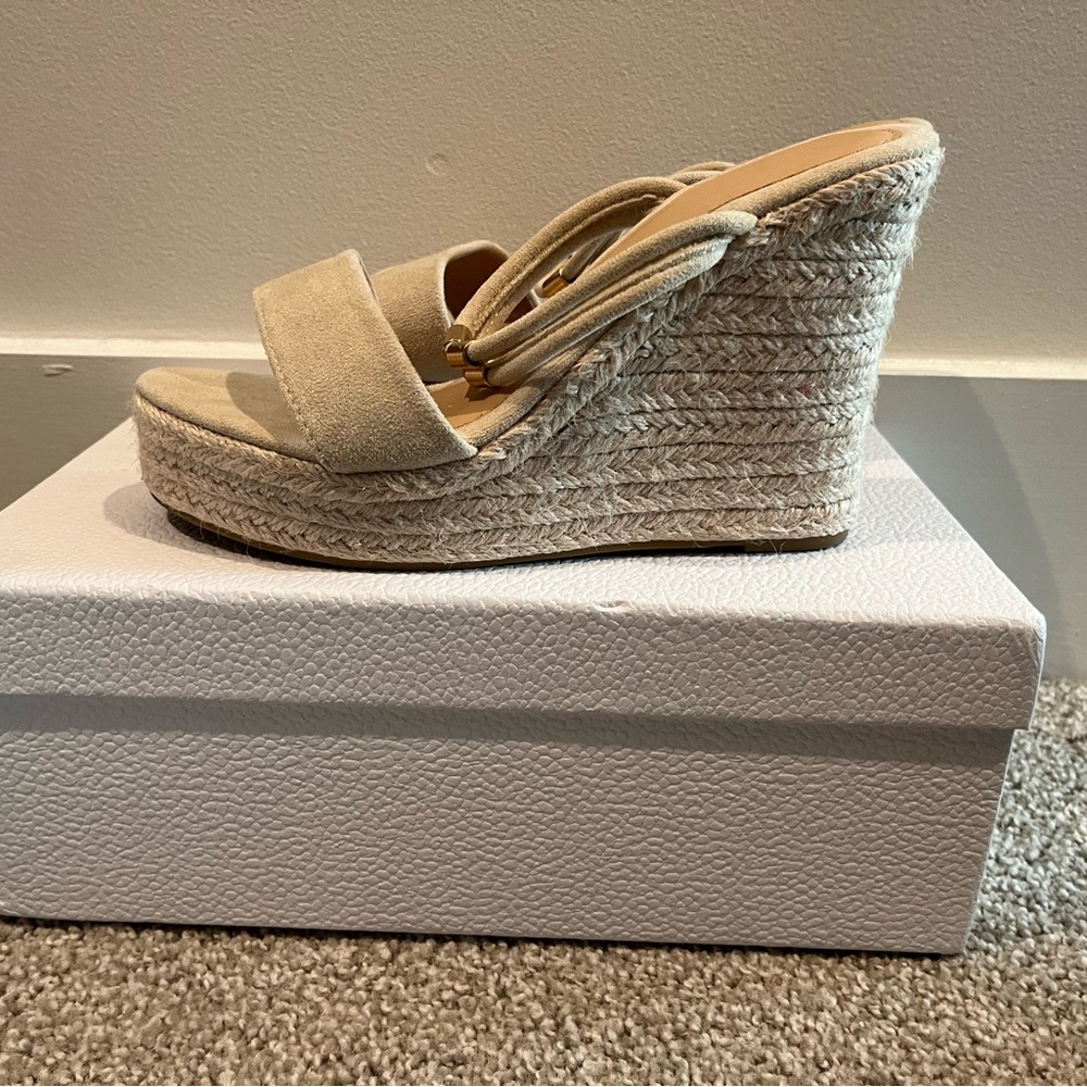 Natural Espadrille Platform Wedge Sandals – Size 7.5